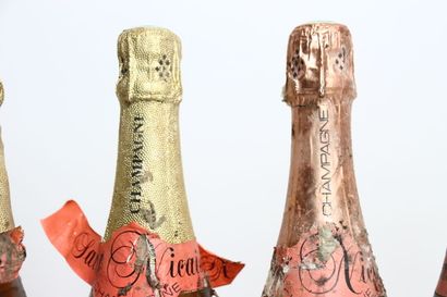 null 8 bottles of rosé CHAMPAGNE NM, SAINT NICAISE. Labels in very bad condition....