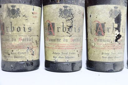 null 5 bottles of red ARBOIS 1992, DOMAINE DU SORBIEF.
2 bottles of red ARBOIS, vintage...