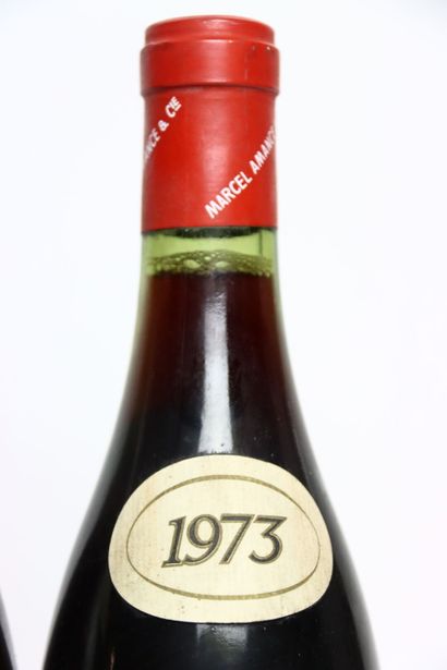 null 3 bottles of red BOURGOGNE 1973, MARCEL AMANCE. 