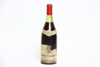 null 1 bottle of red GEVREY-CHAMBERTIN 1980, BERNARD RAPHET. Label partially torn....