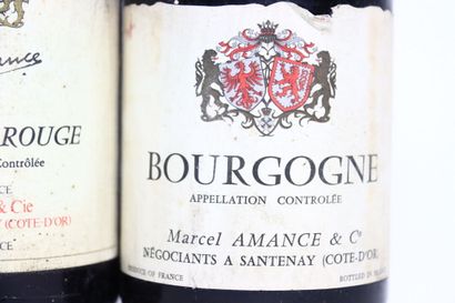 null 3 bottles of red BOURGOGNE 1973, MARCEL AMANCE. 