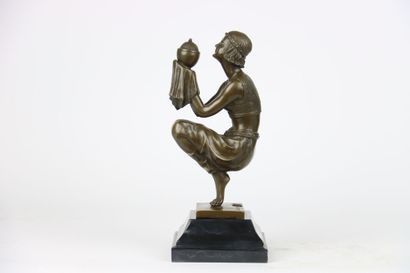 null DUVERNET Georges (1870-1955). Oblivion, sculpture in bronze, signed on the base,...