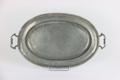 null GERMANY - Large oval serving dish with two moving handles. Unidentified stamping...