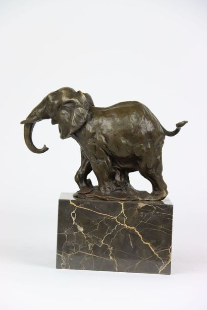 null Miguel Fernando LOPEZ known as MILO (born in 1955), Elephant, bronze signed,...