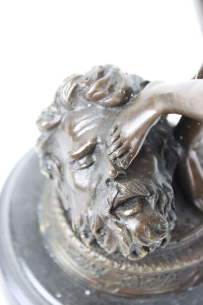null MERCIE Antonin (1845-1916), The victory of David over Goliath, bronze sculpture,...