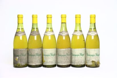6 bottles of BOURGOGNE ALIGOTÉ blanc 1975,...