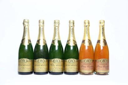 4 bottles of CHAMPAGNE blanc NM, LOUIS CASTERS.
2...