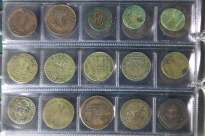 null Miscellaneous. Binder Of About 200 Various Medals And Tokens. Mainly Brass And...