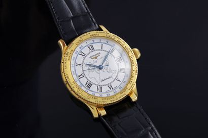 null LONGINES Lindbergh réf.L2.610.6
Montre bracelet en or jaune 18k. Boitier rond...