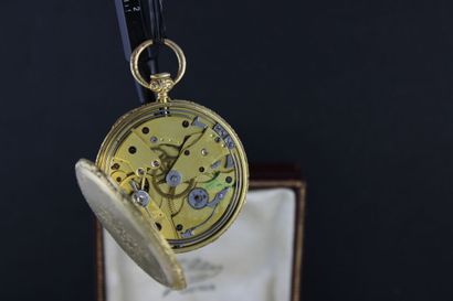 null ANONYME
Montre gousset en or jaune 18k à décor de guirlandes de fleurs. Boitier...