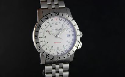 null Glycine Airman Base 22 réf. 3887
Montre bracelet en acier. Boitier rond avec...