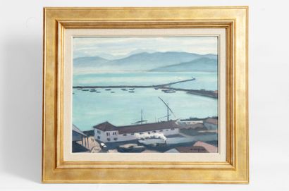  ALBERT MARQUET (1875-1947)
View of the Port of Bougie ( Algiers ) 1929
Oil on wood... Gazette Drouot