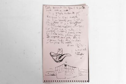  LUCIEN HERVE (1910-2007)
Une page du carnet de Le Corbusier, le symbole de 