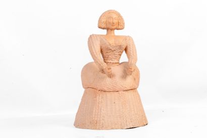  LOUIS CANE (né en 1943)
Sculpture en terre cuite représentant une femme
Signée et... Gazette Drouot