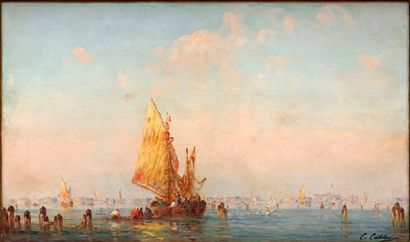 Charles-Clément CALDERON (1870-1906), Pêcheurs, lagune de Venise

Huile sur toile...