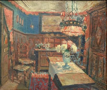 Charles-Henri VERBRUGGHE (1877-1974), La promenade

Intérieur

Deux huiles sur panneau,...