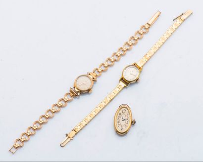 null LIP vers 1960

Lot de deux montres bracelet de dame plaquées or jaune.

Il est...
