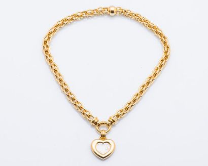 CHOPARD Collier Happy Diamonds Cœur en or jaune 18 carats (750 millièmes) composé...