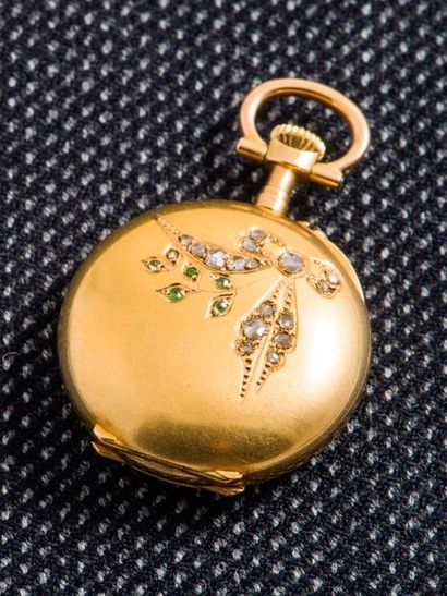 null Neck watch in 18-carat yellow gold (750 millennia), end of the 19th century....