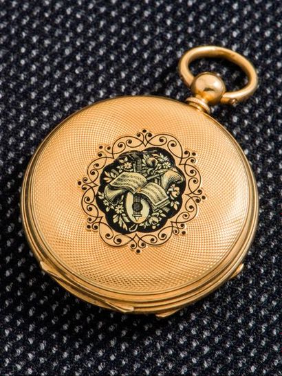 null Neck watch in 18-carat yellow gold (750 thousandths), end of the 19th century....