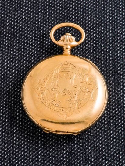 null Pocket watch in 18-carat (750 thousandths) yellow gold with sphygmometer function....