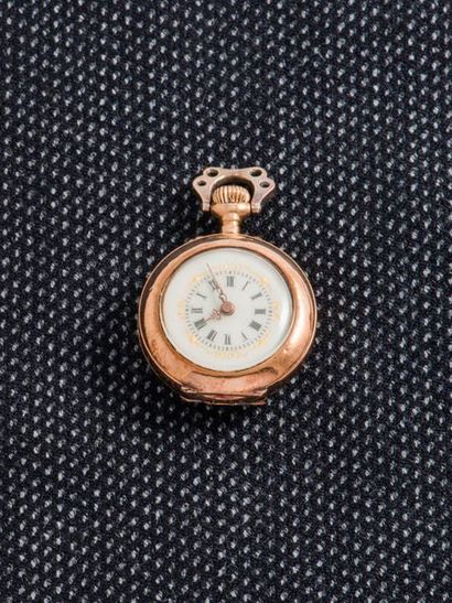 null Neck watch in 18-carat pink gold (750 thousandths), end of the 19th century....