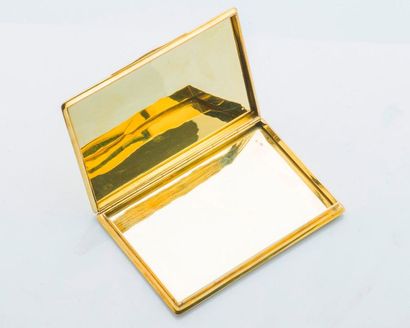 null Boîte à cigarettes de forme rectangulaire en or jaune 18 carats (750 millièmes)...