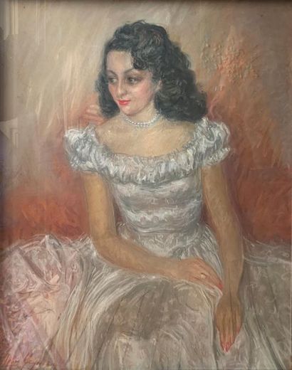 null Léon HEYMANN,

Portrait de jeune femme

Pastel signé en bas à gauche

94 x 77...