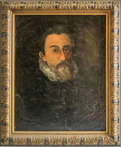 null Ecole du XVIIème siècle,

Portrait d'homme

Huile sur toile

(très restauré,...