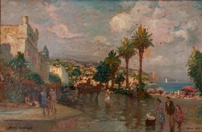 null Mario AMEGLIO (1897-1936),

Vue de Nice

Huile sur toile signée, située et datée...