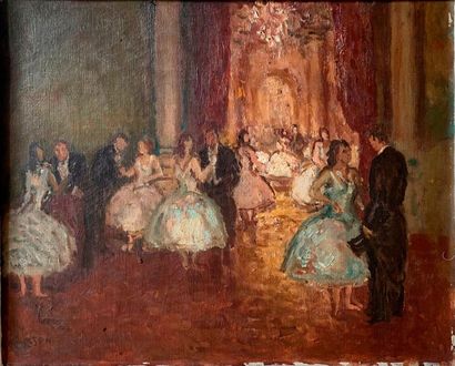 null Marcel COSSON (1878-1956),

Foyer de l'opéra

Huile sur toile signée en bas...
