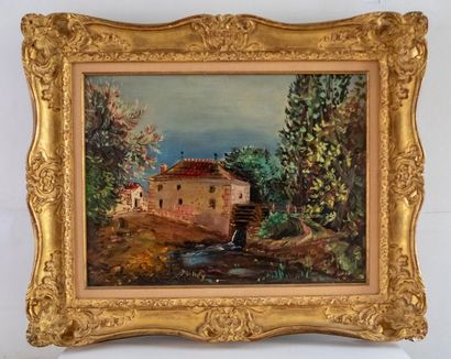 null Jean DUFY (1888-1964),

Le Moulin à Preuilly sur Claisse

Huile sur toile signée...