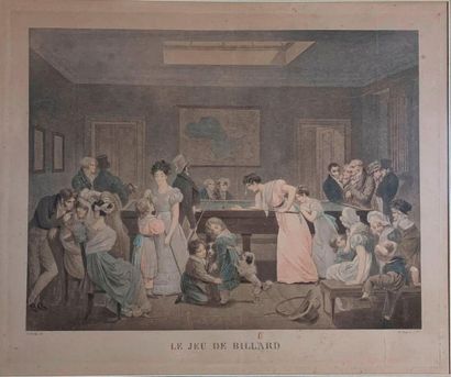 D’après Louis-Léopold BOILLY gravé par Magnin The billiard game 


Color Engraving...