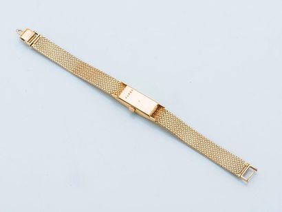 null Ladies' watchband in 18-carat (750 thousandths) yellow gold, rectangular case...