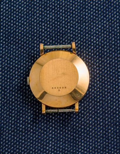 JAEGER LECOULTRE Watch in 18-carat (750 thousandths) yellow gold with round case,...