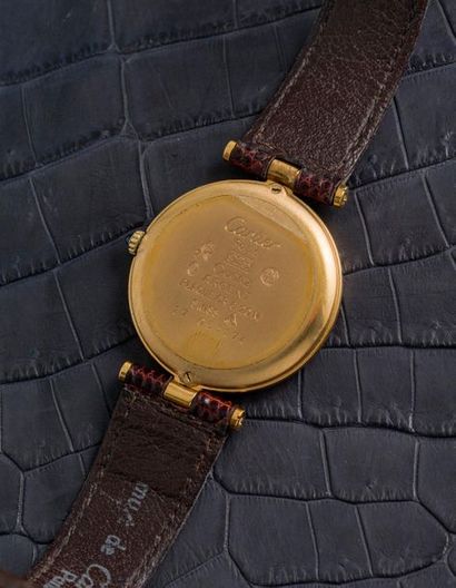 CARTIER - Vendôme - Vers 1990 Must de Cartier watch in vermeil (925 thousandths)...