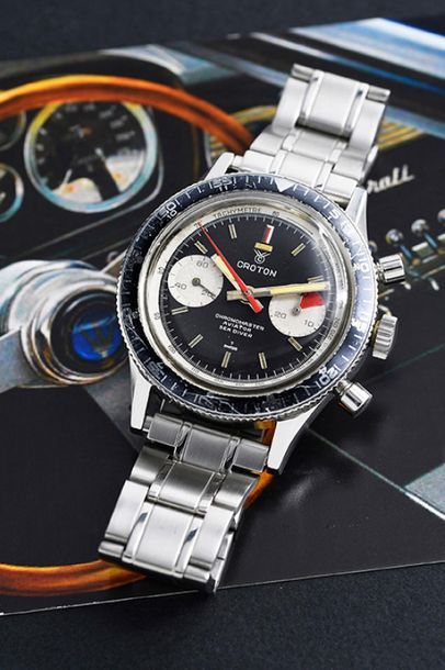 CROTON CROTON (CHRONOMASTER AVIATOR - SEA DIVER), circa 1975

Pilot's chronograph...