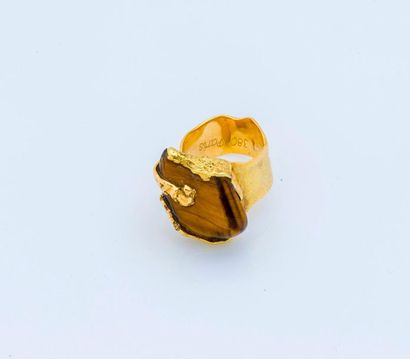 ROLAND SCHAD Bague d'artiste en or jaune 18 carats (750 millièmes) ornée d'un œil...