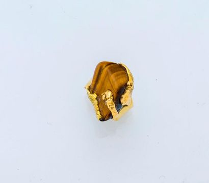 ROLAND SCHAD Bague d'artiste en or jaune 18 carats (750 millièmes) ornée d'un œil...