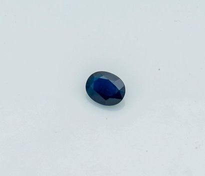 null Sapphire on paper, oval size, about 4 carats.