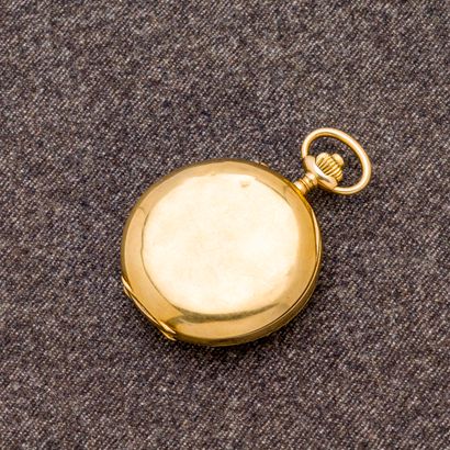J. AURICOSTE POUR JUST, VERS 1920

Montre de poche chronographe en or jaune 18 carats...
