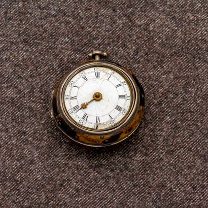 null Pocket watch in silver (800 thousandths) showing a transparent bell tower (glass...