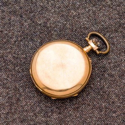 null Montre de poche en or rose 18 carats (750 millièmes), fin du XIXème siècle....