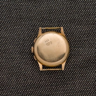 CHRONOGRAPHE SUISSE 18-carat (750 thousandths) yellow gold chronograph watch case...