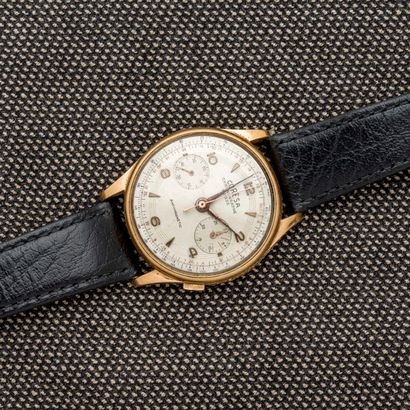 CHRONOGRAPHE SUISSE CORESA - Antimagnetic GT Bracelet watch in 18-carat pink gold...