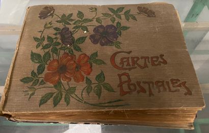 null Batch of 2 postcard albums (Alsace, Brittany, Paris floods of 1910, horticulture,...