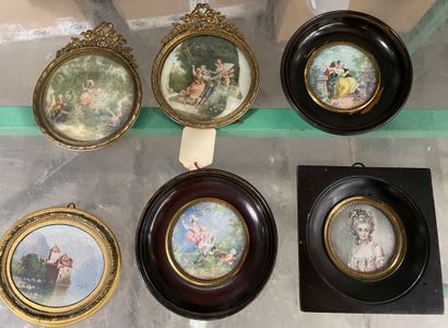 null Set of nine painted miniatures