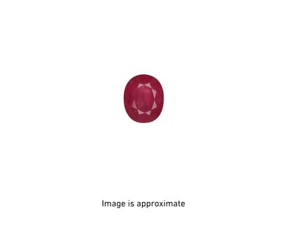 null Oval ruby size 2.15 carats, accompanied by a GIA report certifying natural,...