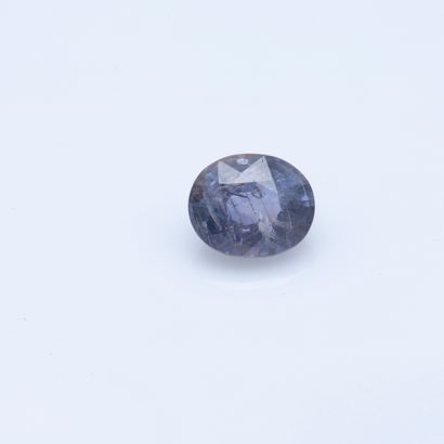 null Purple sapphire on oval-sized paper. 

Weight: 4.83 carats

Along with his GIA...