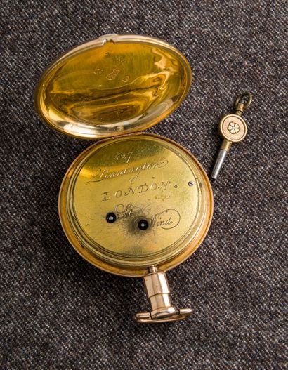 PENNINGTON LONDON, vers 1806 Montre de poche en or jaune 18 carats (750 millièmes),...